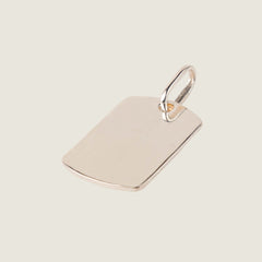 #PS44-White Imprinted Tag Pendant