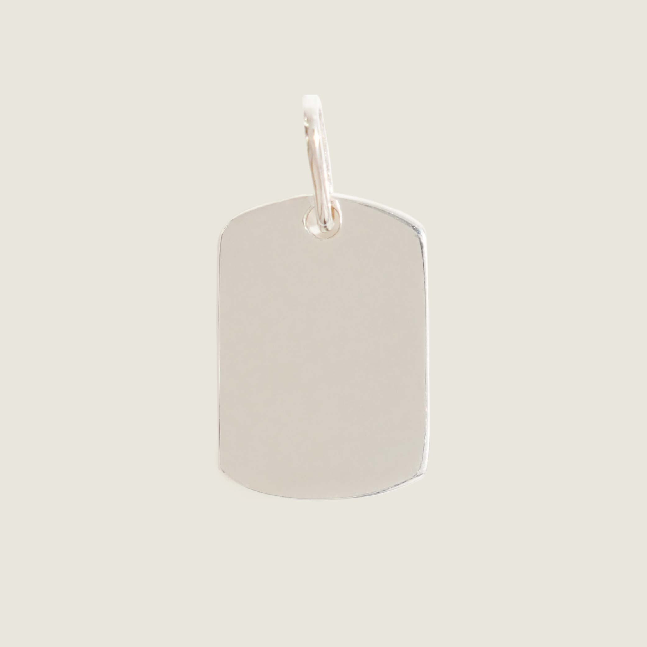 #PS44-White Imprinted Tag Pendant